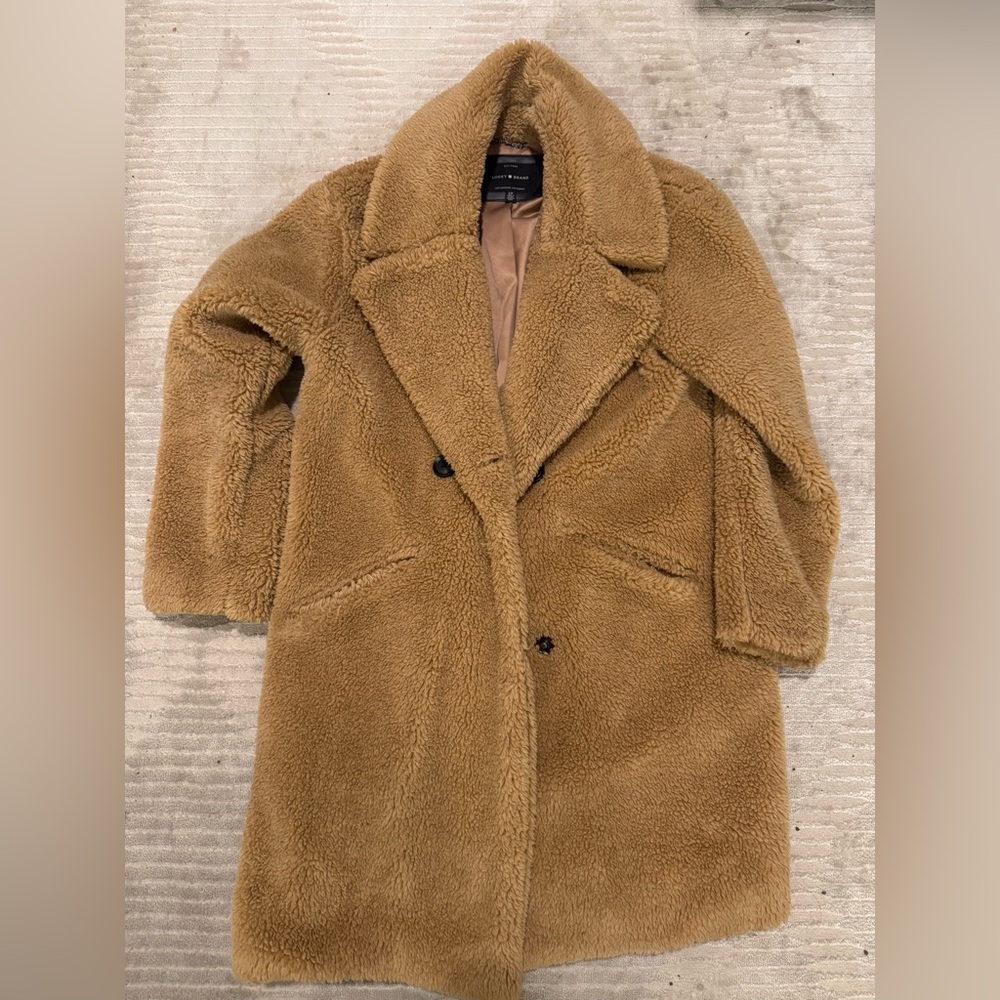Lucky Brand Camel Faux Jacket Size Small